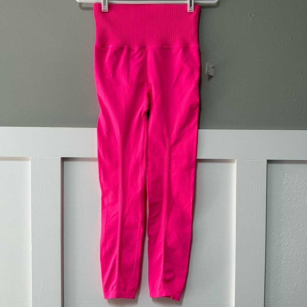 NWT Free People Movement High-Rise 7/8 Length Good Karma Leggings Tropical Pink - Picture 7 of 12